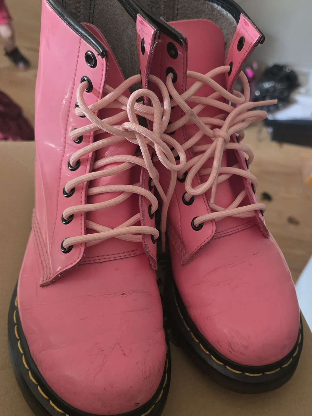 Dr. Martens Acid Pink Combat Boots
